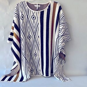 World Market Knit Poncho One Size